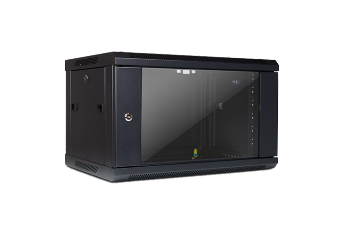 RACK 19" Ѕиден Ормар 9U, 600x450мм, висина: 501мм, темперирано стакло со брава (расклопен)