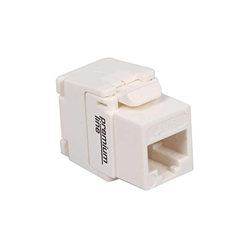 PREMIUM LINE Cat.6 180° unshielded toolless keystone jack white