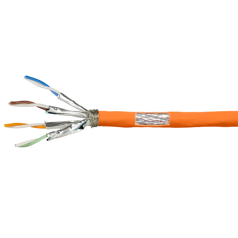PREMIUM LINE Cat.7, S/FTP Installation Cable, 4x2xAWG 23/1, 1000 MHZ, LSOH-3. 500M & 1000M Reels, Orange