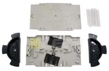 PREMIUM LINE FO 12-port Splice Cassette, incl 12x sleeves and 2x cables ties, grey