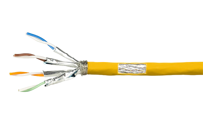 PREMIUM LINE Cat.7A, S/FTP, 4x2xAWG 22/1, PIMF 1200 MHZ, LSOH-3, Dca, 1000m Box, YELLOW