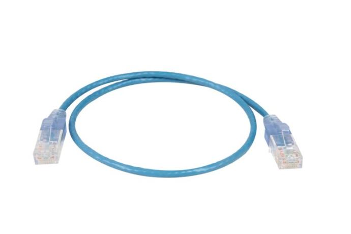 PREMIUM LINE Patch Cord Cat.6A U/UTP SLIMLINE LSOH 2M BLUE