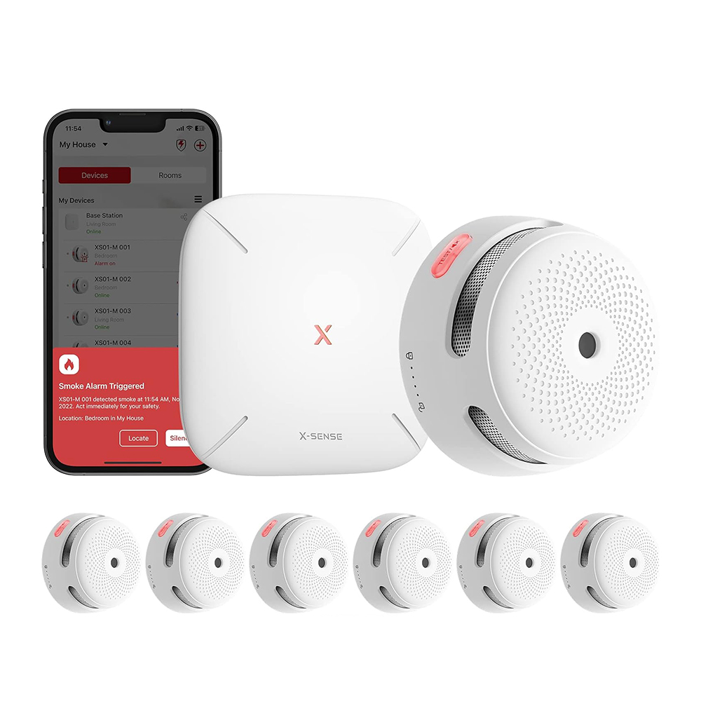X-SENSE FS61 KIT - Wi-Fi Smoke Alarm XS01-M with SBS50 Base Station