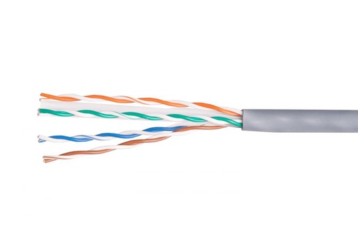 [PL 206141115-B] Premium Line Cat.6 U/UTP Installation Cable, 4x2xAWG24/1 SlimLine, 305m Box, LSOH, gray