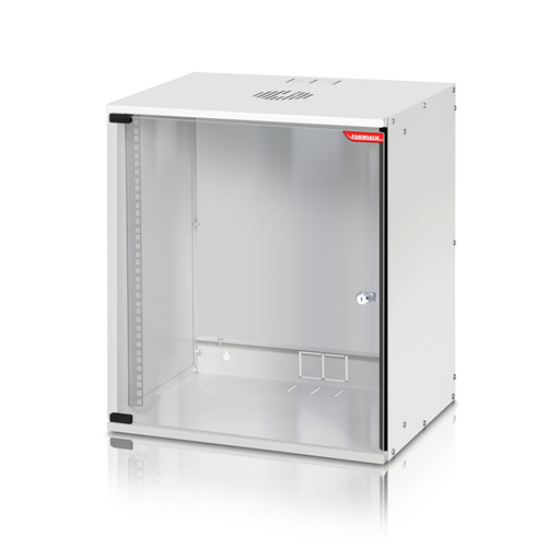 [SOHO-12U400] FORMRACK SOHO 19" Ѕиден Ормар 12U, 515/400мм, височина: 582мм, носивост до 50 кг. предна врата со калено стакло