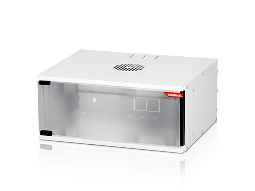 [SOHO-4U400] FORMRACK SOHO 19" Ѕиден Oрмар 4U, 512/400мм, висина: 225мм, носивост до 50 кг. предна врата со калено стакло