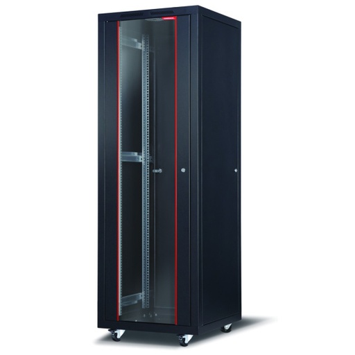 [BETA-42U6060] FORMRACK BETALINE 19" Слободностоечки Oрмар 42U, 600x600, висина: 1829мм, 600 кг. калено стакло, (без тркала)